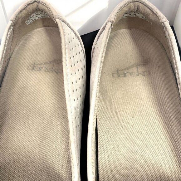 Dansko Odina Slip On Comfort Shoe Perforated Grey Nubuck Leather US 8.5/9.0 - Picture 5 of 8